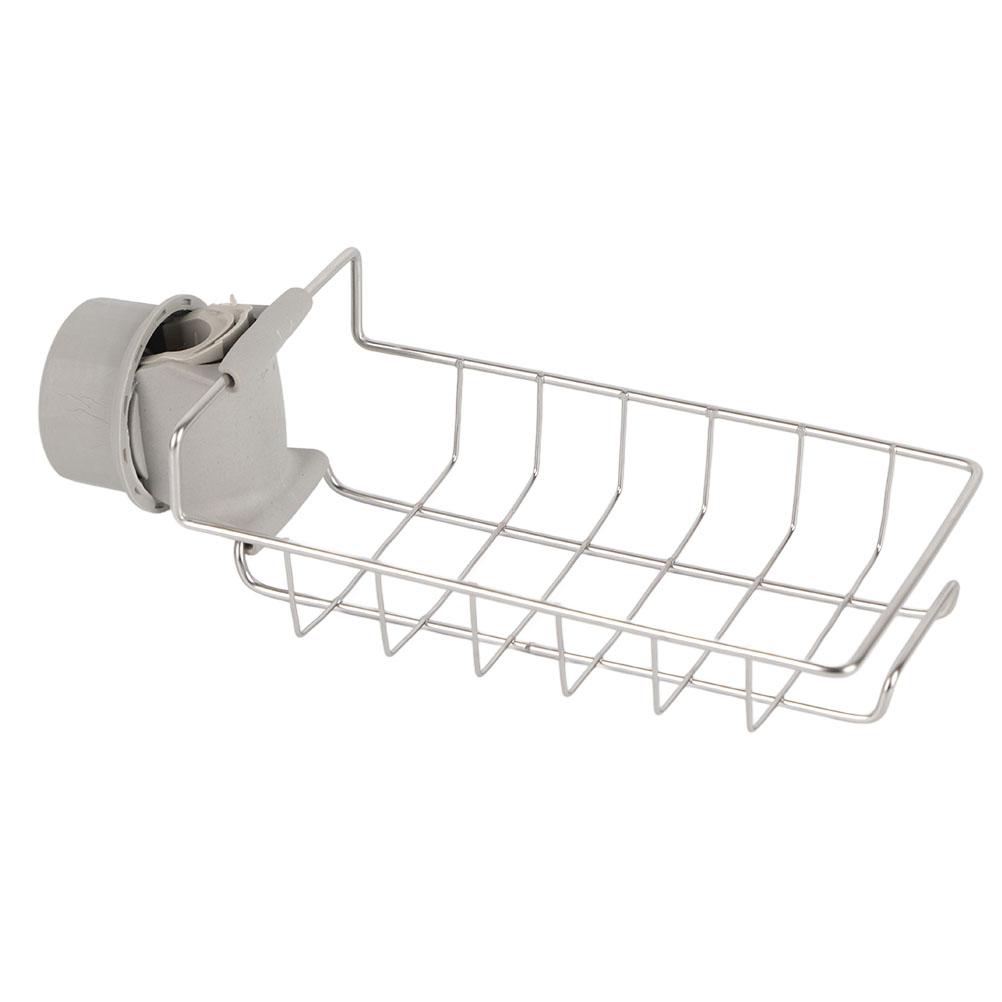 

Stainless Steel Faucet Hanging Sink Storage Rack for Bathroom Kitchen срібний