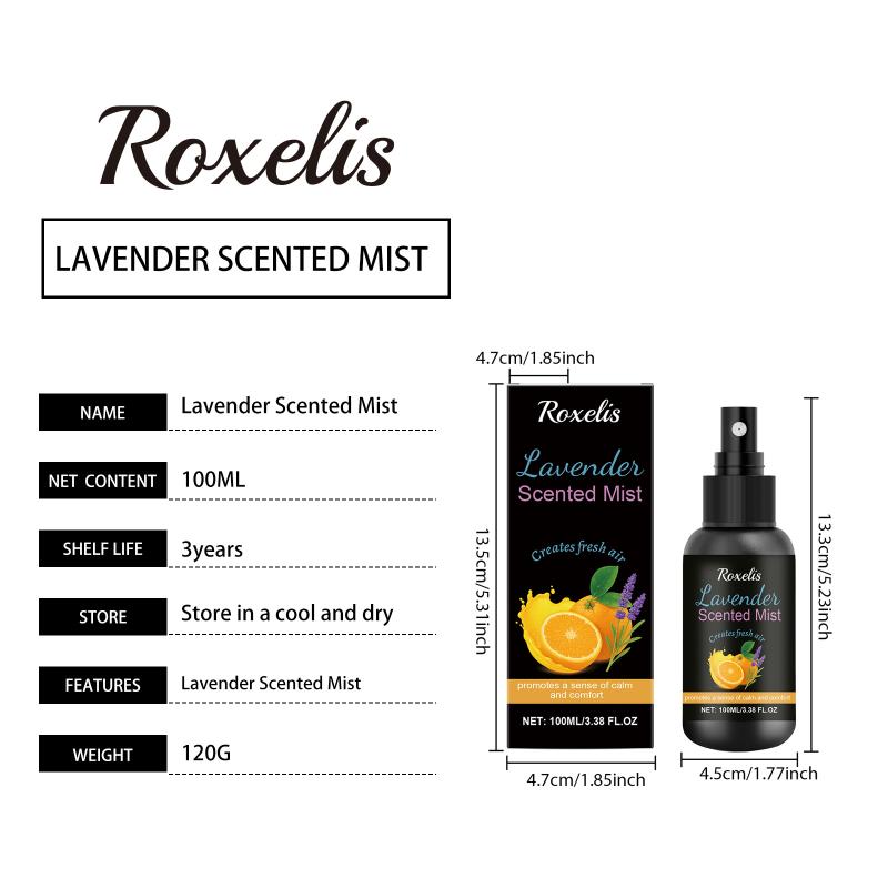 Roxelis 100Ml Lavender Scented Mist Elegant Scent Long Lasting Portable Fragrance Daily Wear Compact Perfume