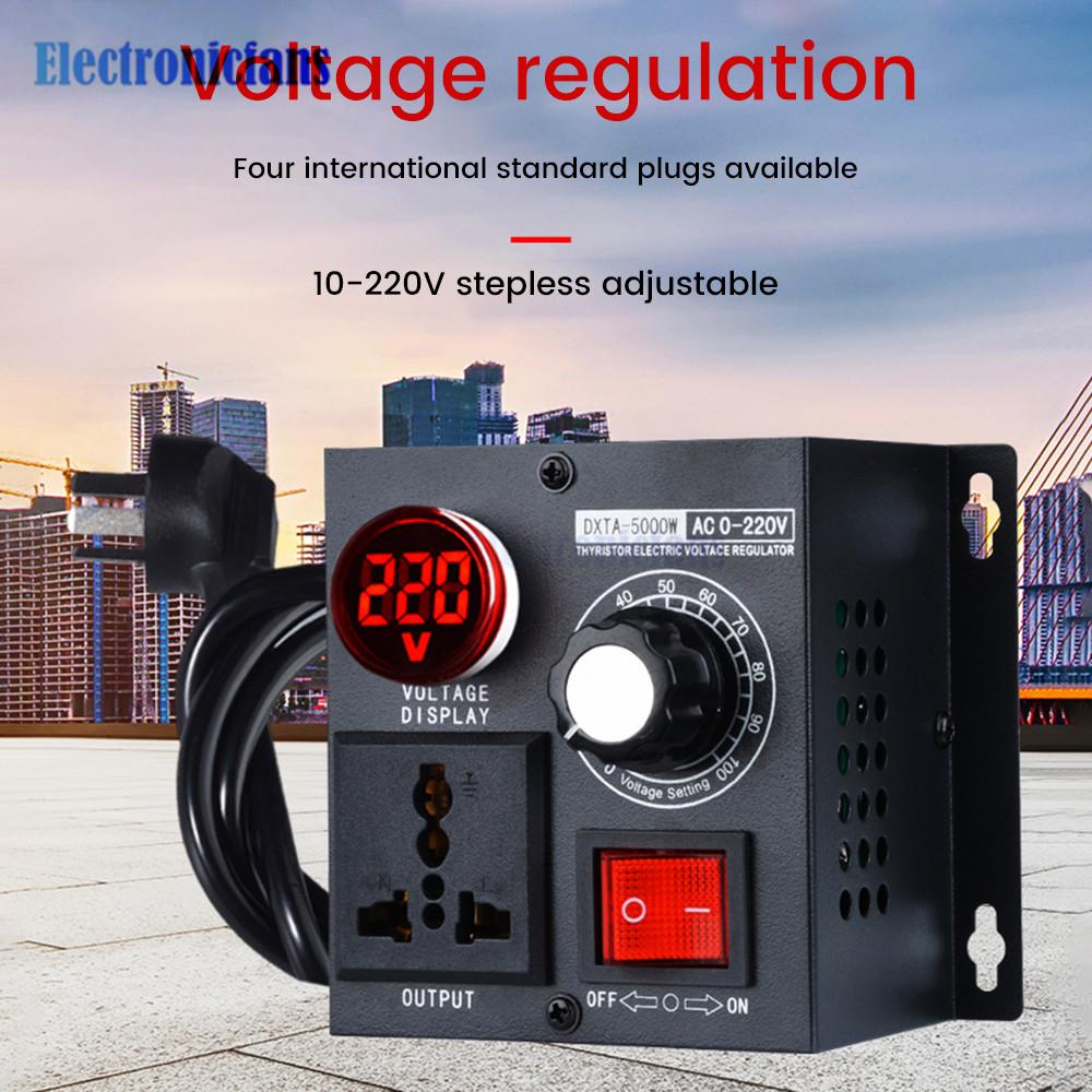 5000W Induktionsspannungsregler Controller Geschwindigkeitsregelung Thermostat Dimmung Verlangsamung 220V einphasiger Wechselstrom Regler Schalter