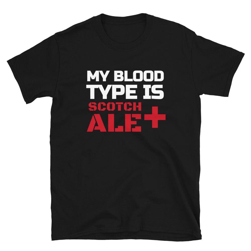 Beer Scoth Ale Blood Type Funny Alcohol T-Shirt S
