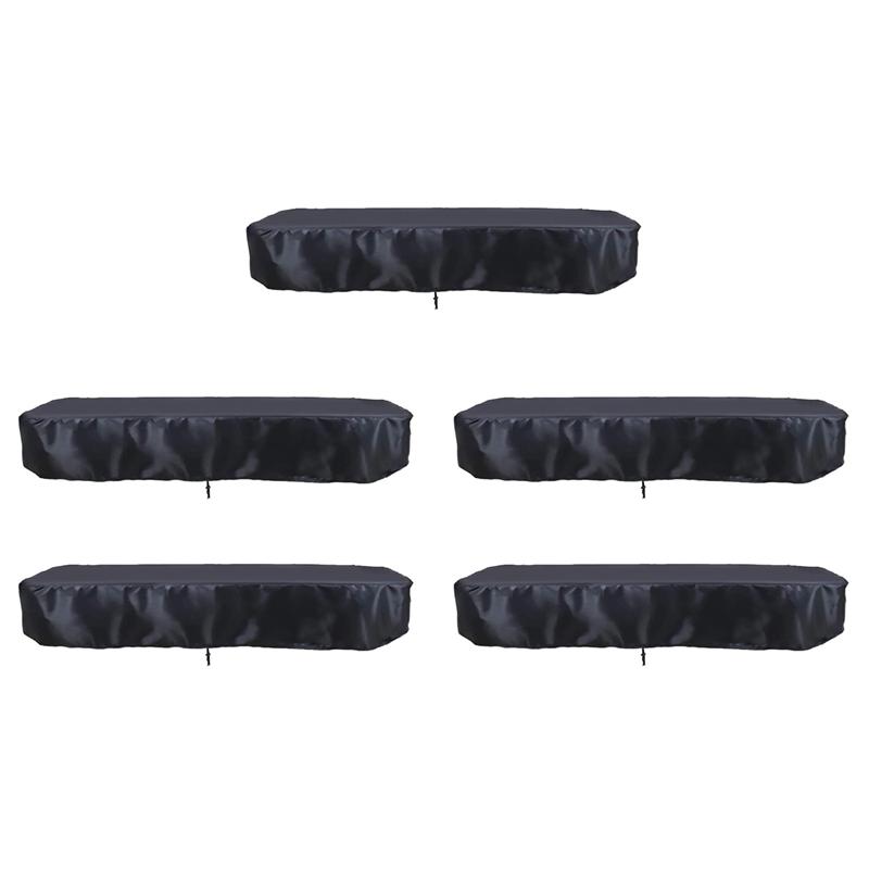 A34R 5Pcs 8Ft Billiard Pool Table Cover With Drawstring Durable Waterproof Table Cover For Rectangle Table, Black