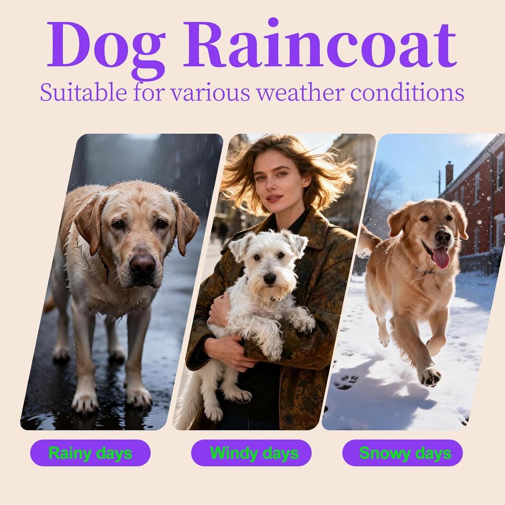 Small Rain Jacket Dog Clothes Coat with Hood Suitable 5 to 7lbs - Small Dog Sweatshirt Waterproof Windbreak Puppy Raincoat