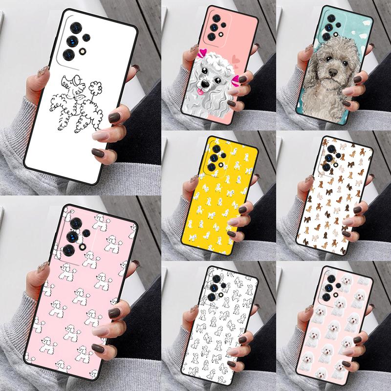 Poodle Dog Cartoon Phone Case For Samsung Galaxy S25 S23 S30 S8 S21 S20 FE S24 S22 Note 10 20 Plus lite Ultra