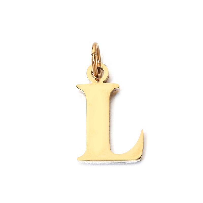 DIY 26-Letter Clavicle Chain Pendant: Personalized Stainless Steel Jewelry with a European and American Design Touch