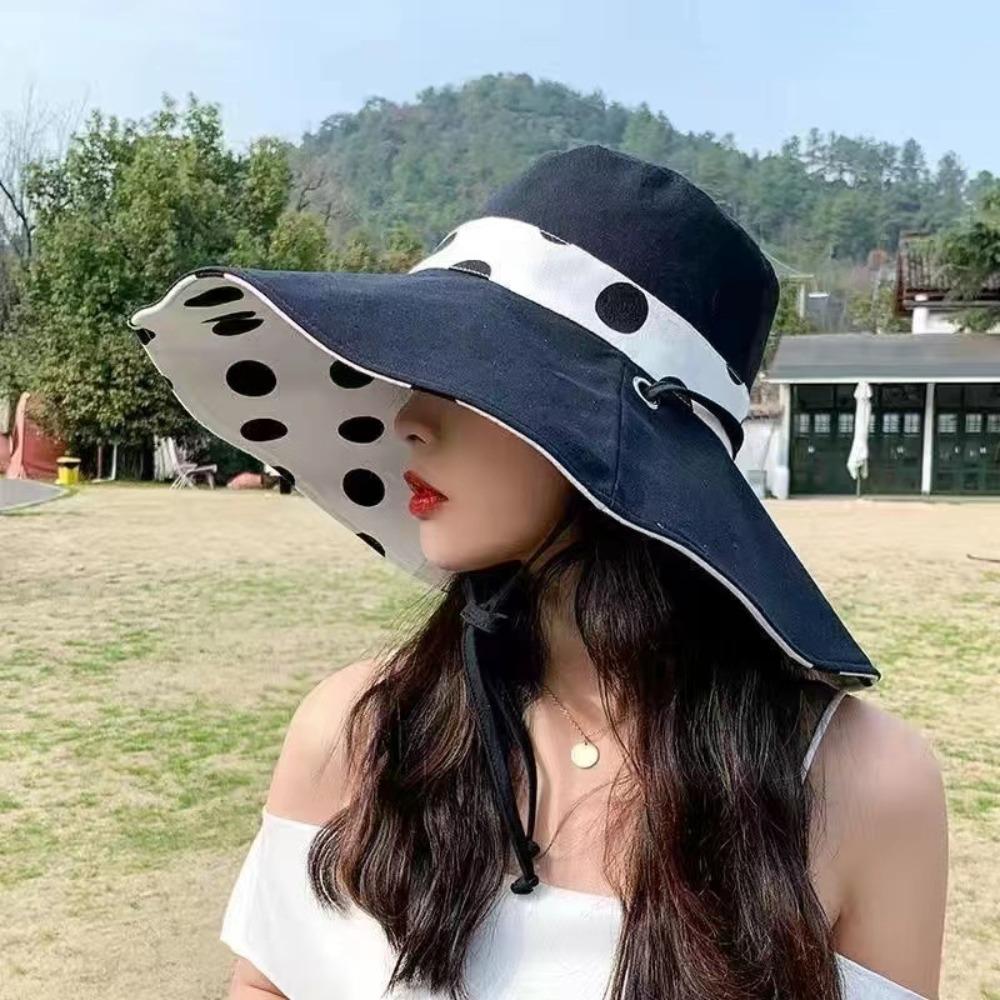 Breathable Sun Hat Wide Brim Visor Cap Fashion Bucket Hat Beach
