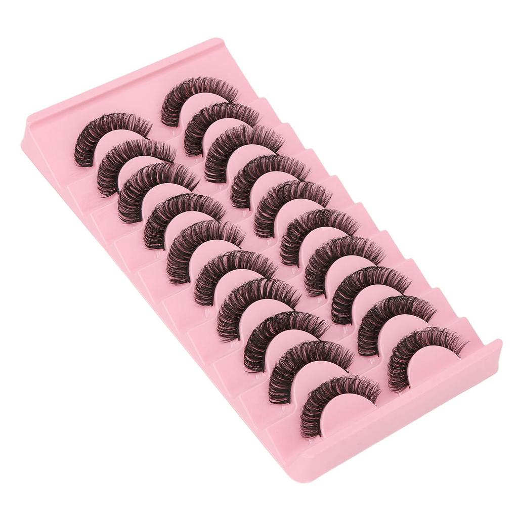 10 Pairs False Eyelashes Set DD Curl Wispy Fluffy Reusable 3D Multi Layer Fake Eye Lashes for Makeup Cosplay
