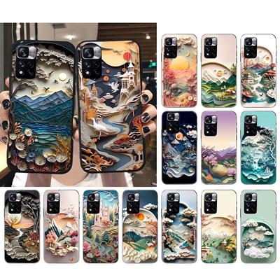 Funda de teléfono con diseño de paisaje para Xiaomi Redmi Note 13, 12 Pro, 11S, 11, 10 Pro, 10S, 12S, Redmi 10, 13C, 9C
