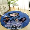 1pc Coraline (5) Design Printed Area Round Carpet for Bedroom Living Room Home Decor Rugs Mat Non Slip Mat Rug for Bedside