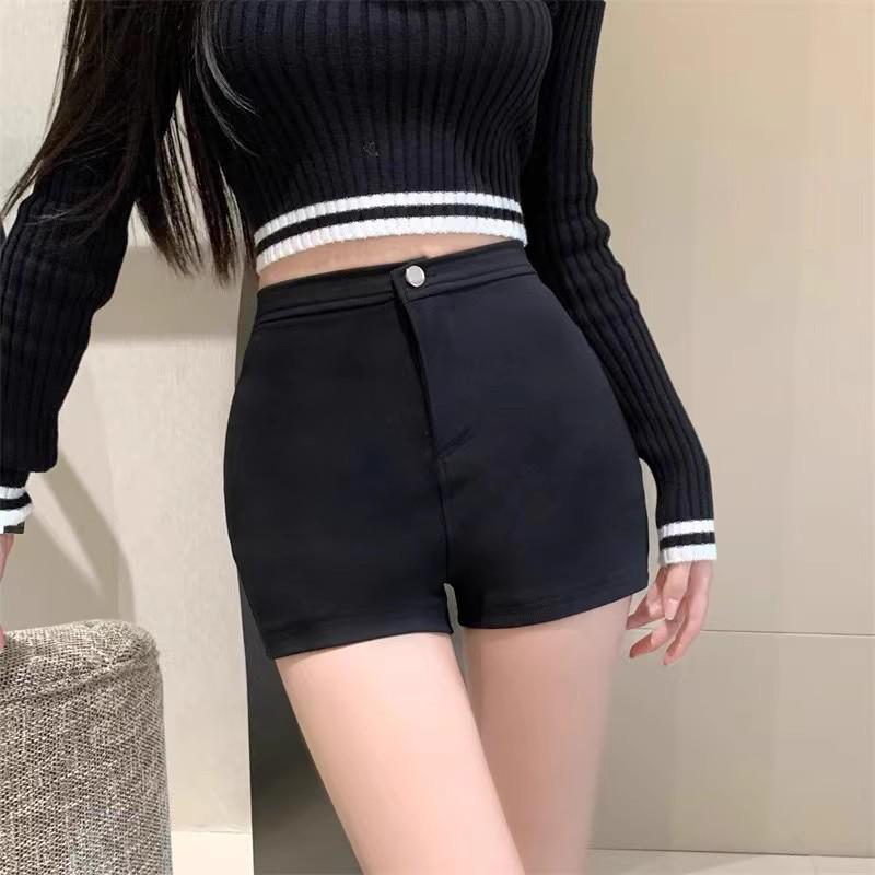 

Женские летние XS черные джазовые шорты - Маленький размер, Леггинсы для верхней одежды, Модные и облегающие. XS чёрный