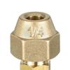 2Pcs Brass Pipe Fitting Connector Coupler 3/8Inch and 1/4Inch Copper Pipe Butt Joint Double Nipple Easy Tightening