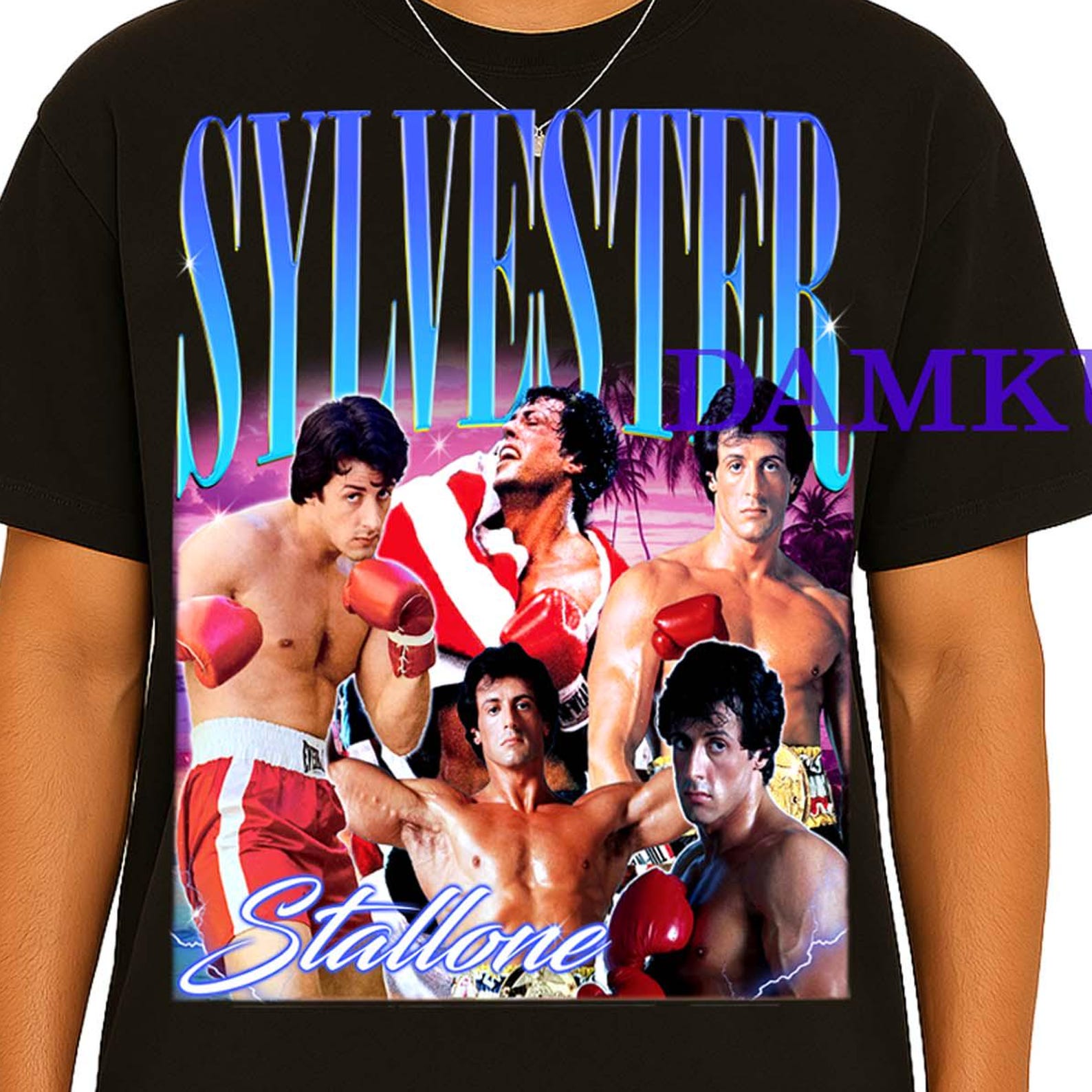 Sylvester Stallone Shirt, Vintage Sylvester Stallone Tshirt, Sylvester Stallone Retro Shirt, Sylvester Stallone Tribute Poster Tees 2XL