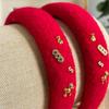 Lucky Red Hairband for Women New Year Aesthetic Headpiece Festive Hair Accessory for Party Gift