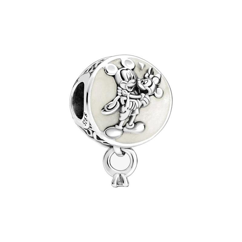 Mini Copper Mickey Mouse Hairband Car Safety Chain Clip Charm Bead Fit For Original Bracelet Diy Women'S Jewelry