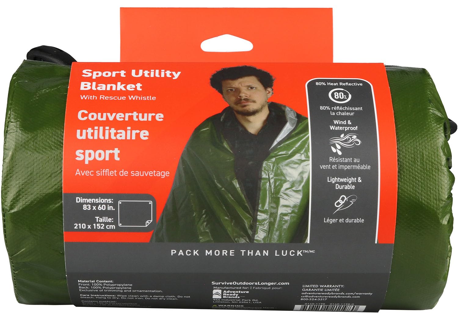 

Blanket Sports Utility Blanket 14047 OD Green 152 x 212 cm [SOL]