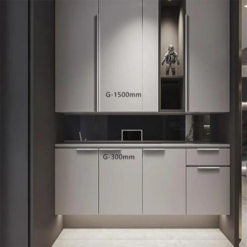 Aluminium Unsichtbare Schrankgriffe Rechtwinklig, Einbaufächer Schubladen Kleiderschrank Griffe, Moderne Möbelgriffe für Küchenschränke