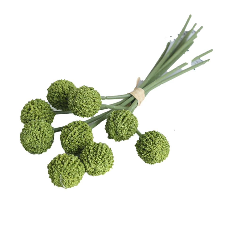 1 Bund Künstliche Kugel-Chrysanthemen, 9-köpfige Einfarbige Simulierte Blumen Mehrfarbig Optional, Heim-Innen-Dekorationen mit Kunstpflanzen