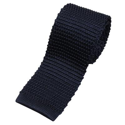 [Ogier] NecktieKnit Tie, 100% Silk, Solid Color, Narrow TieSlim Tie, Navy