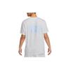 Nike T Shirts Men's Light Gray Crew Neck Moderate Straight Fit DM6410-051