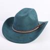 Neue Farbe Western Cowboyhut Herren und Damen Pendler Vielseitig Einfacher Stil Breiter Rand Zylinder Sonnenhut