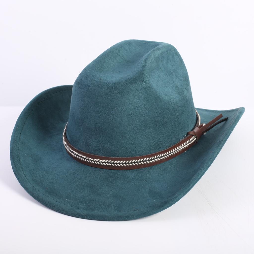 Neue Farbe Western Cowboyhut Herren und Damen Pendler Vielseitig Einfacher Stil Breiter Rand Zylinder Sonnenhut