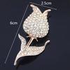 Elegant Korean Style Rhinestone Rose Brooch: Versatile High-End Fashion Accessory & Scarf Buckle