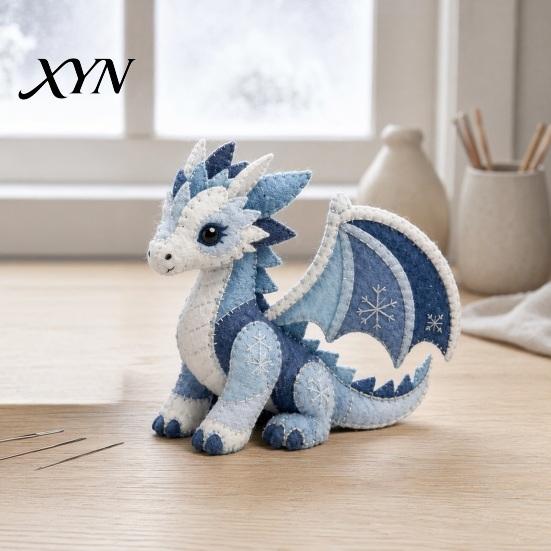 Bildschirmfreie Aktivität für Kinder Arktische Tiere DIY Patchwork-Set Anfänger, Winterwächter Tier-Nähset, 3D Anfänger Kuscheltier Mythisches Wesen