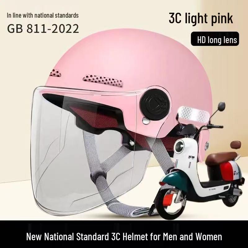 3C Certified Summer Motorcycle Half-Helmet for Men & Women, with Sun Protection, Universal All-Season Riding Hat