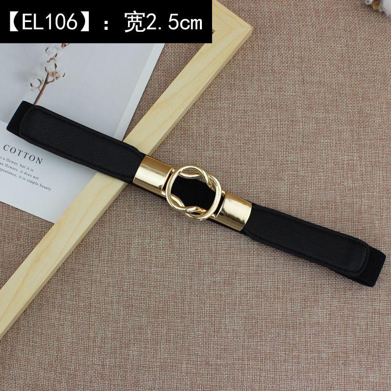 Elastic Black Modern Waist Belt For Women With Adjustable Features Complementing Skirts And Dresses Effortlessly