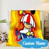 Custom Name Skateboard Adventure Buttowski Blanket bed sofa Blanket Flannel Blanket for Camping, Hiking, Picnic Essentials,gift for Fan family