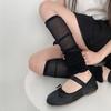Womens Y2k Solid Color Leg Warmers See Through Lace Mesh Leg Warmer Gothic Cute Socks Calf Socks Thin Socks