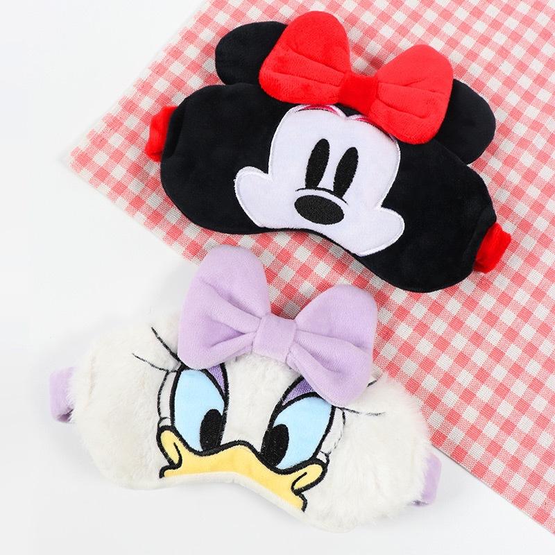 Mickey Mouse Eyeshade Anime Figure Soft Plush Stuffed Sleeping Eye Mask Cover Minnie Cute Shade Travel Sleep Cartoon Gift