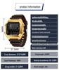 Sanda Luminous Waterproof Teen Alarm Watch - Square Electronic Sports Countdown Timer