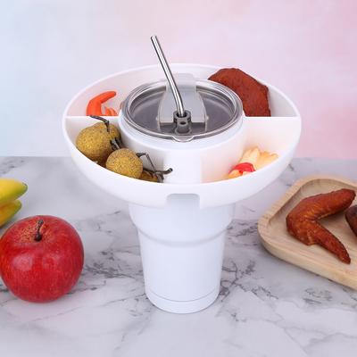 Snackplatten mit 5/4 Fächern für Stanley Cups, 40-Unzen-Tablett, Snack-Unterteilung, unterteilter Behälter, Lebensmitteltabletthalter für den Außenbereich