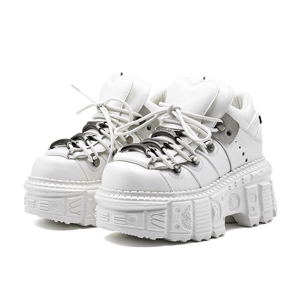 Gothic Punk Platform Boots Women Dark Chunky Dad Shoes Heavy Metal Style Unique Fashion