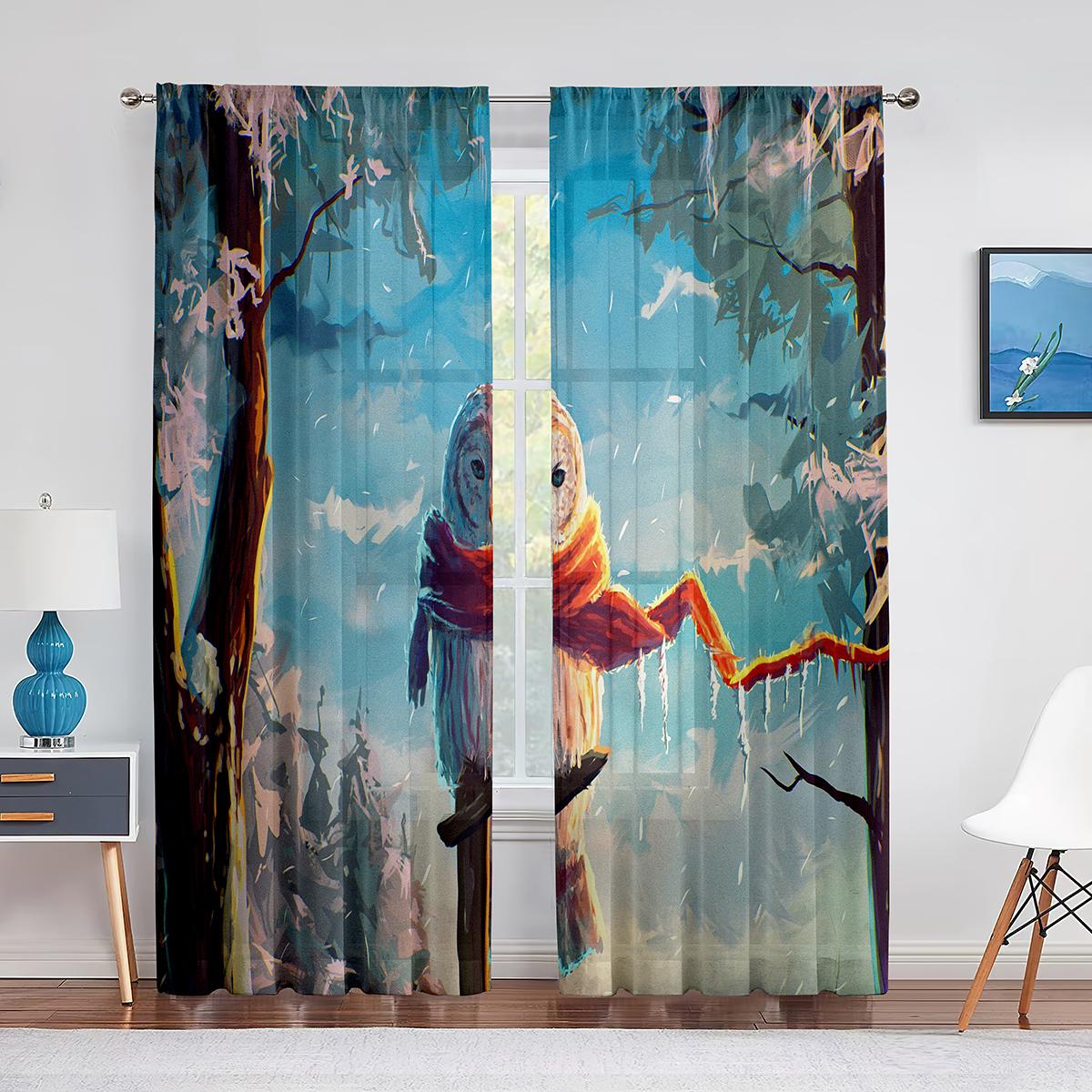 Мультяшные цветные совы — фото 10