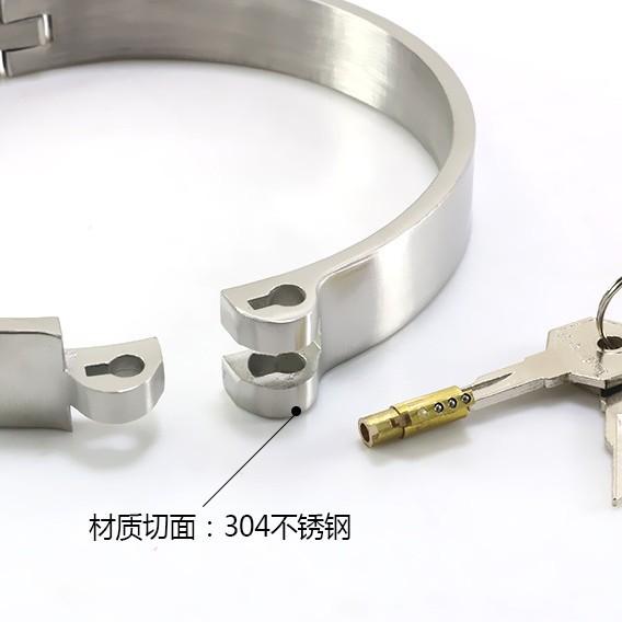 Stainless Steel Thickened Collar, Strong Suit, Couple's Passion, Male and Female Slave Training, Tool Belt Chain Rope Climax