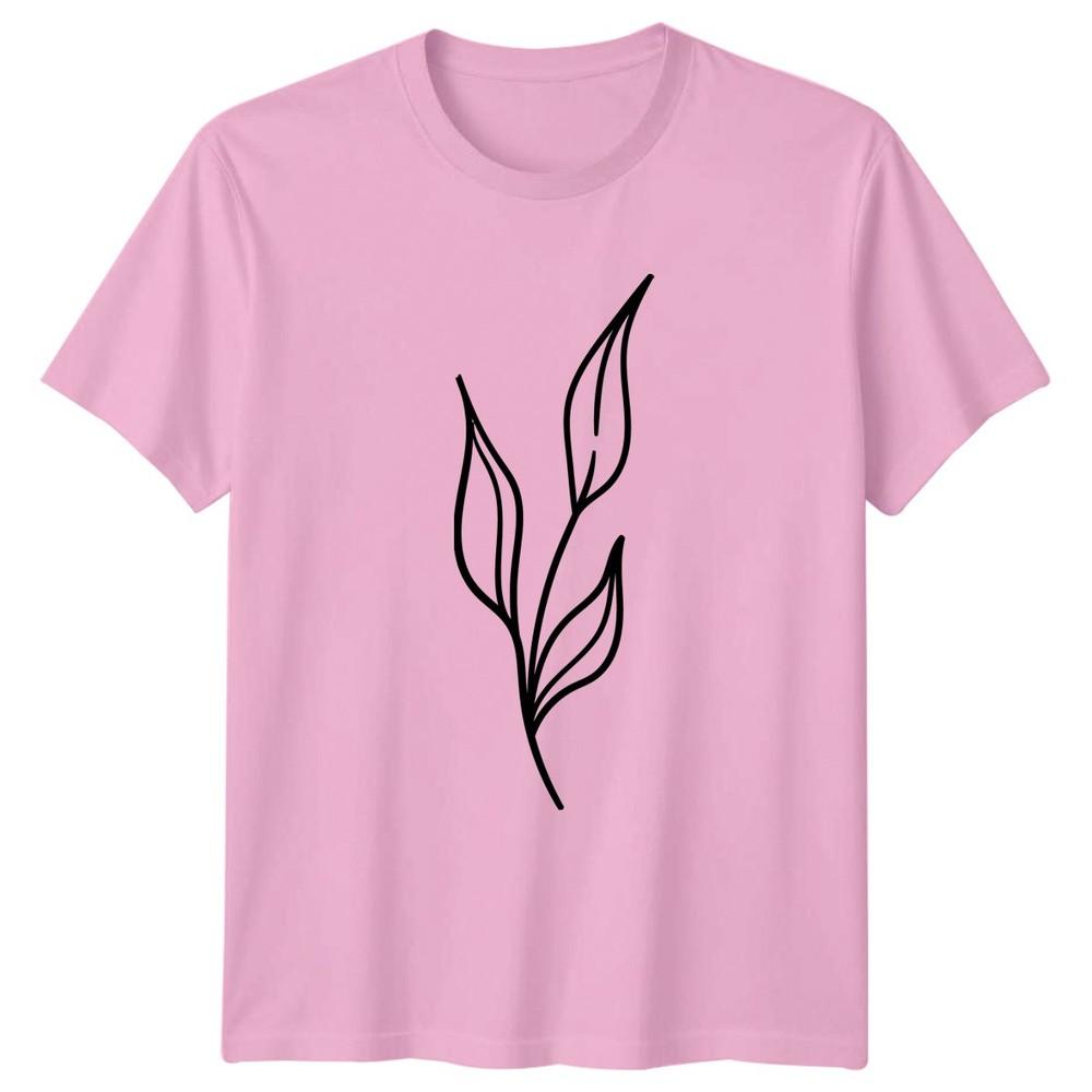 Simple Botanical Leaf Art TShirt Minimalist Foliage Nature Plant