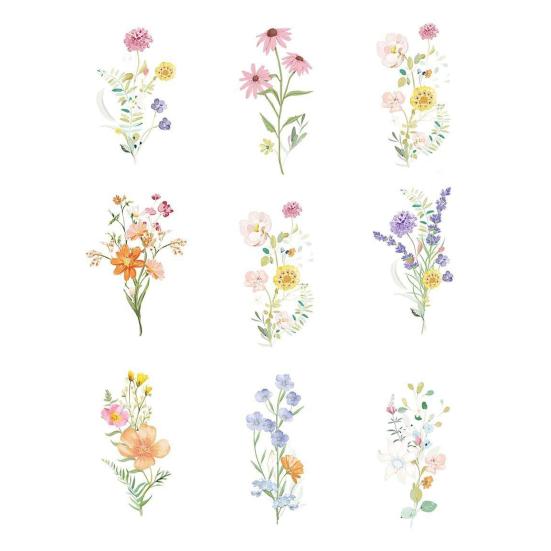 Wildflower Cupcake Toppers Baby Shower Floral Cake Topper Decoration for Baby Shower Birthday Party Supplies