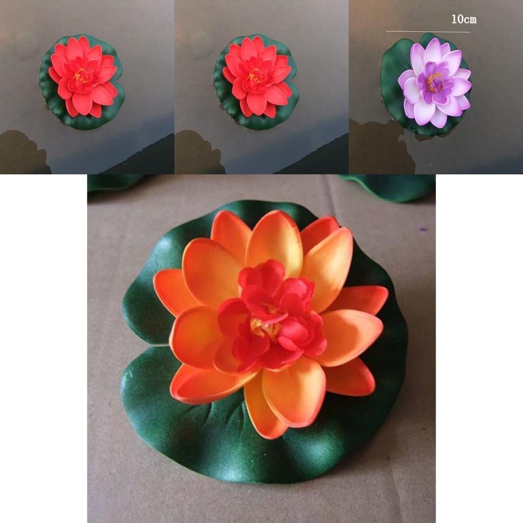 Elegant 10cm Artificial Lotus Flower Water Lily Fake Plant For Swimming Pool Decor