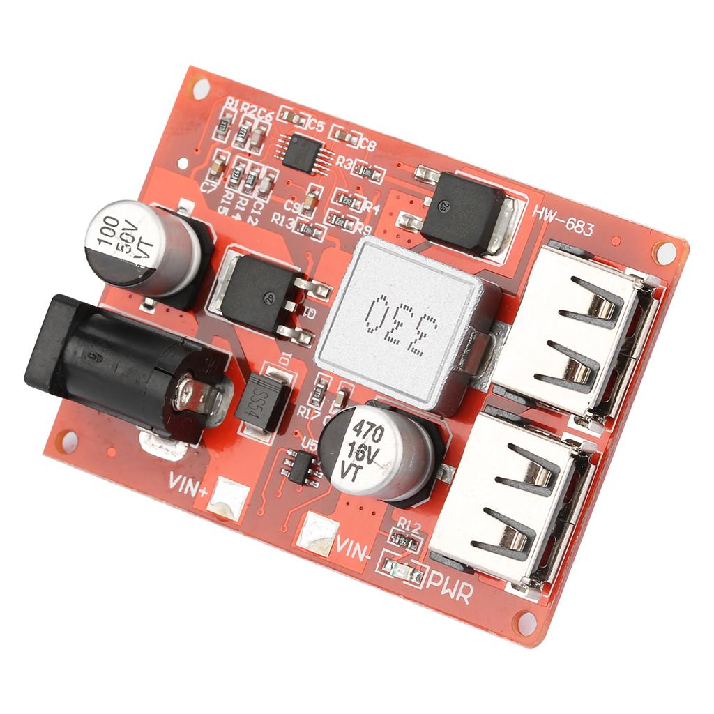 Double USB Port 6-40V Step down 5V Voltage Stabilized Power Module 3A for Phone Tablet