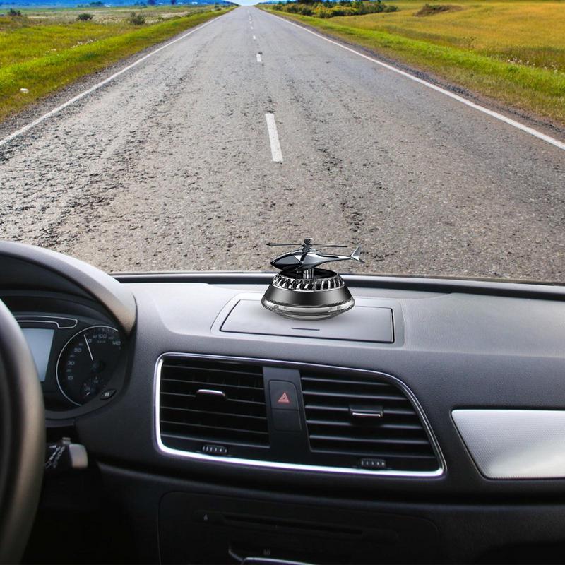 Car Air Fresheners Solar Rotating Helicopter Car Decorations Car Fragrance Flavoring Diffuser Perfume Auto Interior Accessories