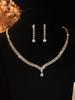 Elegant Crystal Necklace & Earrings Set for Weddings and Banquets