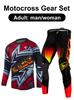 Motocross-Ausrüstungsset Enduro Cross Trikot Hose Sets Racer Ausrüstungsset Offroad Herren Sets Damen Berg Downhill Motorrad MX