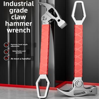 Multi Functional Sheep Horn Connected Hammer Universal Pry Bar Nail Lifting Wrench Folding Sheep Horn Hammer Woodworking Hammer