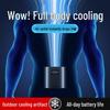 Portable Outdoor Waist Fan: Powerful Mini Cooling with Strong Wind for Construction Sites