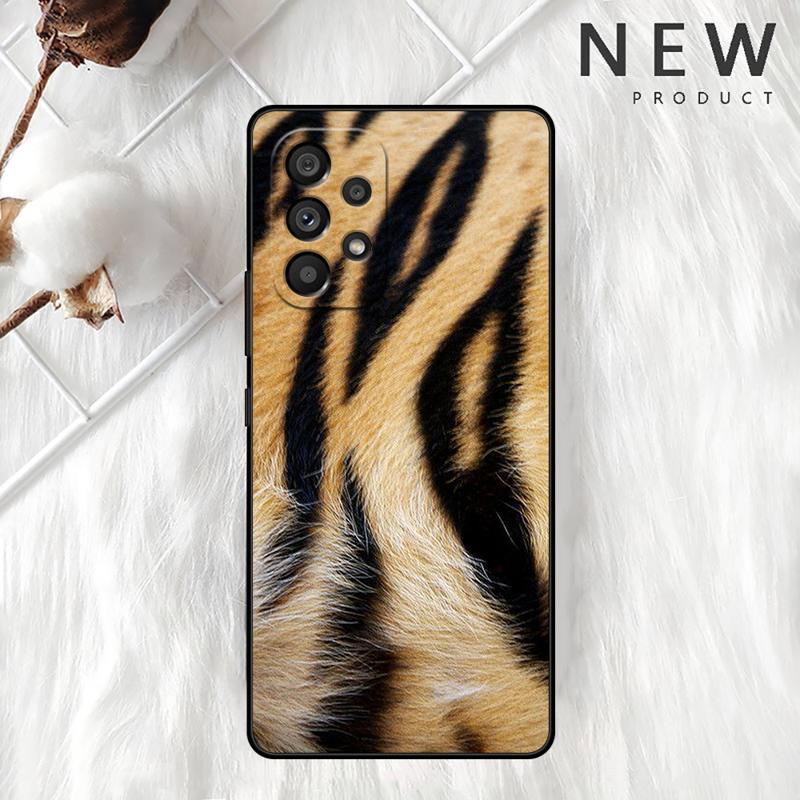Tiger Leopard Print Case For Samsung Galaxy A54 A52 A14 5G A53 A12 A13 A71 A23 A34 A33 A21s Phone Cover