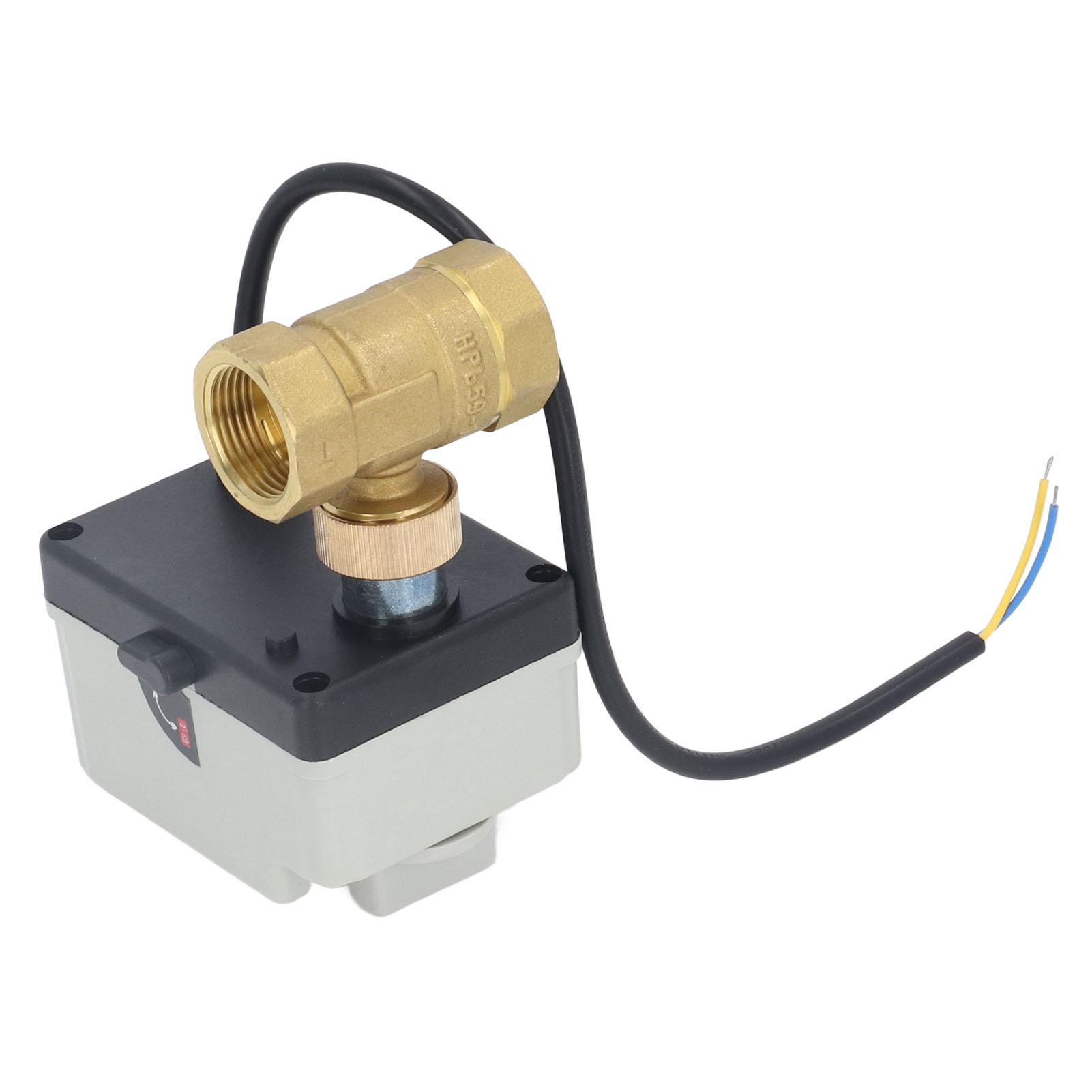 

Normally Closed Motorized Ball Valve IP54 Brass Body ABS Shell 2 Way Electrical Ball Valve DC12‑24V DN20 3 4in