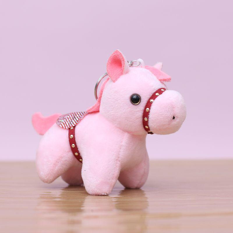 1Pcs Horses Plush Hanging Decor Stuffed Animal Horse Key Ring Cute Pony Doll Backpack Ornaments Pendant Kids Toy