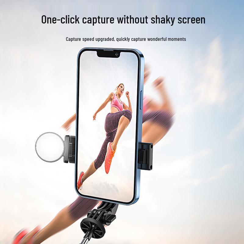 B11s Extendable Selfie Stick Tripod with Bluetooth Remote & Fill Light