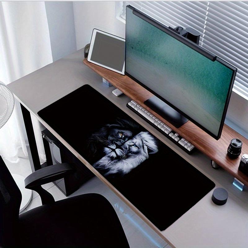 Lion Design Large Mouse Pad 400x900 NonSlip Rubber Base Smooth Surface Desk Mat for Office Gaming Accessories Desk Pad Table Mat